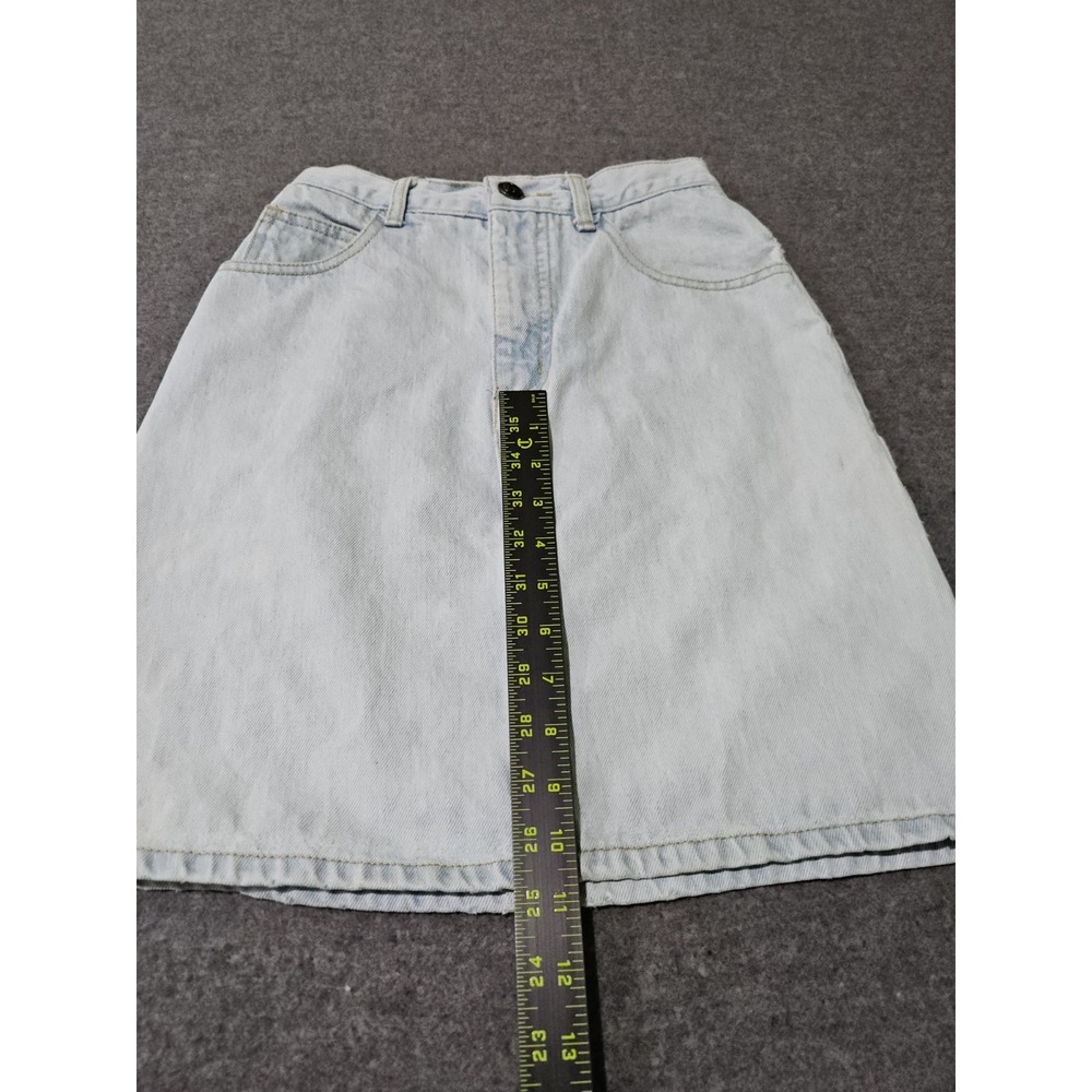 VTG Georges Marciano Guess High Waist Denim Skirt 27 Light Wash Y2K Made In USA - Picture 9 of 12